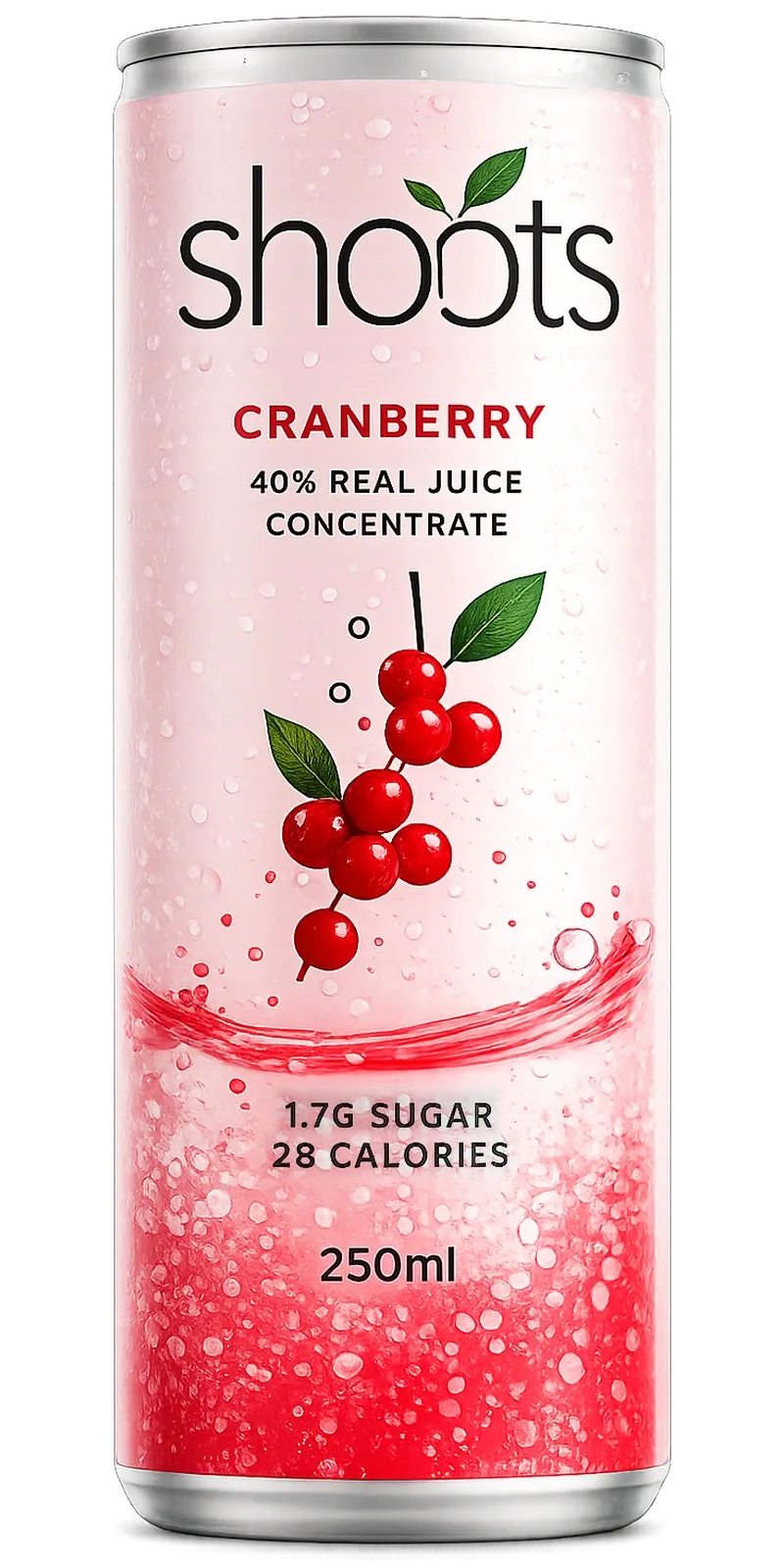 SHOOTS Cranberry flavour can