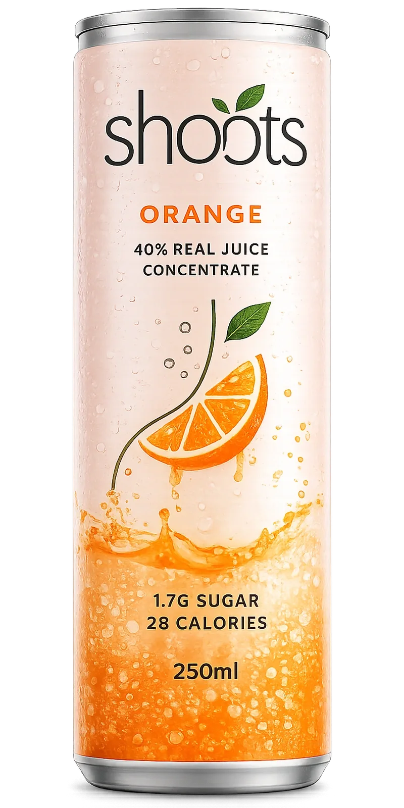 SHOOTS Orange flavour can